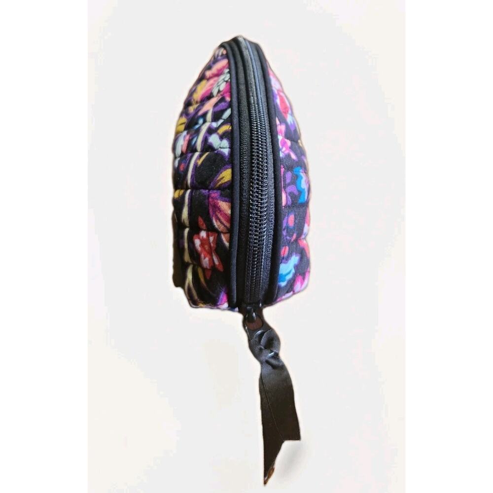 Vera Bradley Iconic 2 Piece Cosmetic Set Midnight Wildflowers - Picture 4 of 9